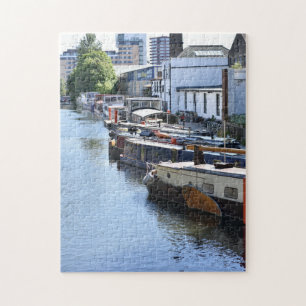 Regents Canal Boats London Förenade kungariket Pussel