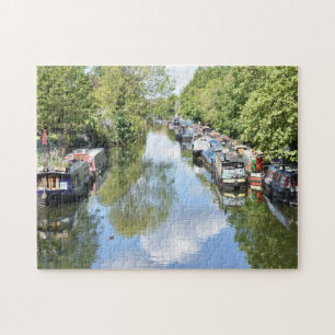 Regents Canal Boats London Förenade kungariket Pussel