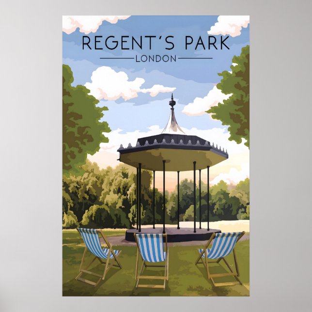 Regents Park London Resa Poster (Framsidan)