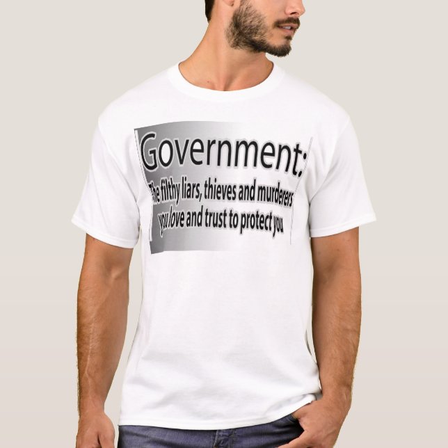 Regering: Nedsmutsada liars T-shirt (Framsida)
