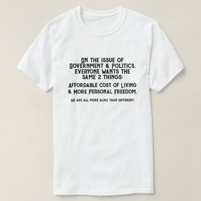 Regering och Politik T Shirt (Design framsida)