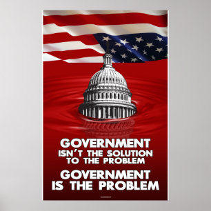Regeringen är det röda problemet - (24x36) poster