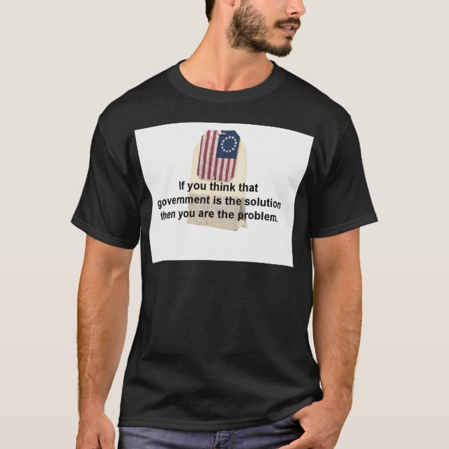 Regeringen är problemet, inte lösningen tee shirt (Framsida)