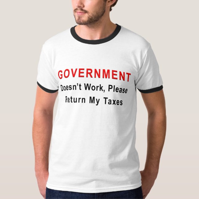 Regeringen fungerar inte tee shirt (Framsida)