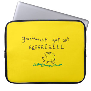 Regeringen ut REE SNEKRÄTT Gadsdenflagga Laptop Fodral