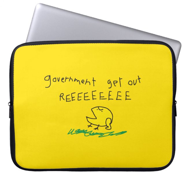 Regeringen ut REE SNEKRÄTT Gadsdenflagga Laptop Fodral (Framsidan)