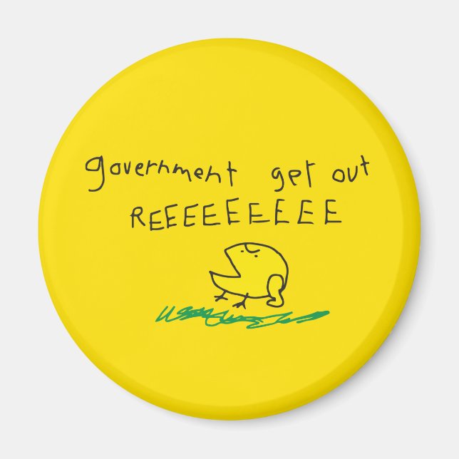 Regeringen ut REE SNEKRÄTT Gadsdenflagga Magnet (Framsidan)