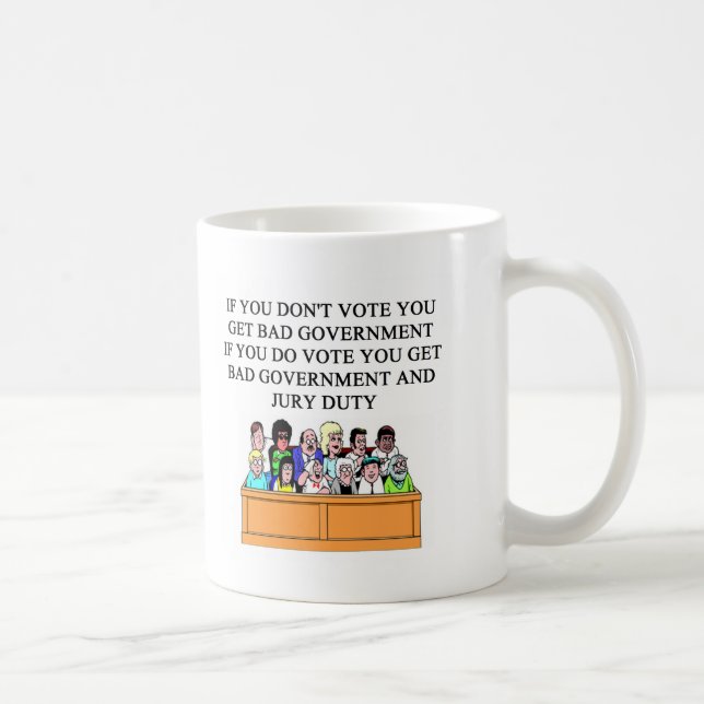 regerings- juryarbetsuppgiftskämt kaffemugg (Höger)