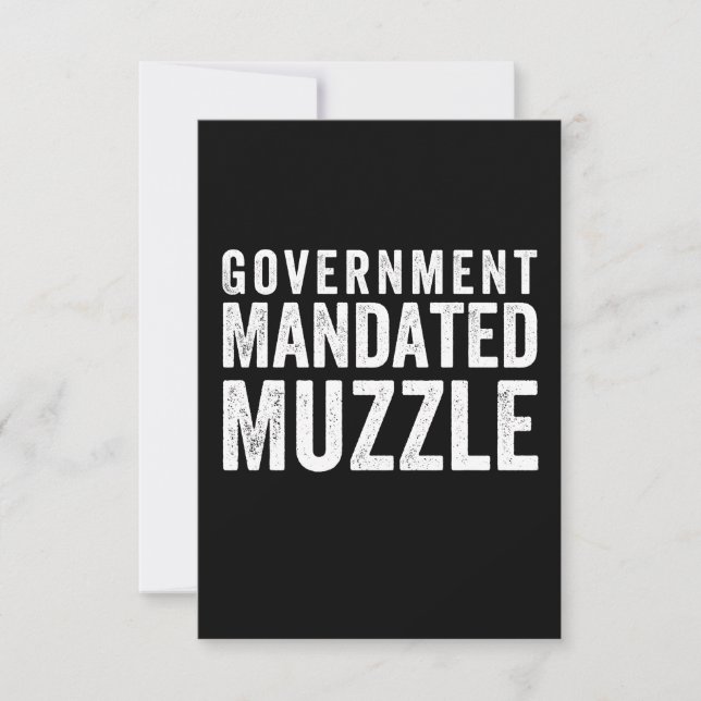 Regeringsbemyndigad muzzle anteckningskort (Framsida)