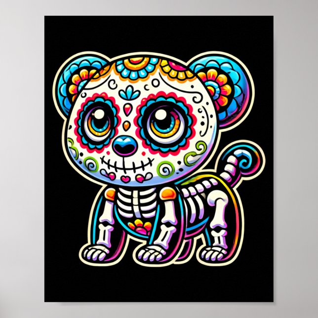 Regeringsbyråets Panda Socker Skalle Dag Poster (Framsidan)