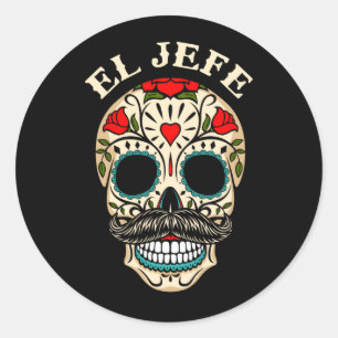 Regeringsbyråns dag Mexico El Jefe Boss Runt Klistermärke