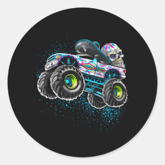 Regeringsorganets monstertruck-socker-dag runt klistermärke