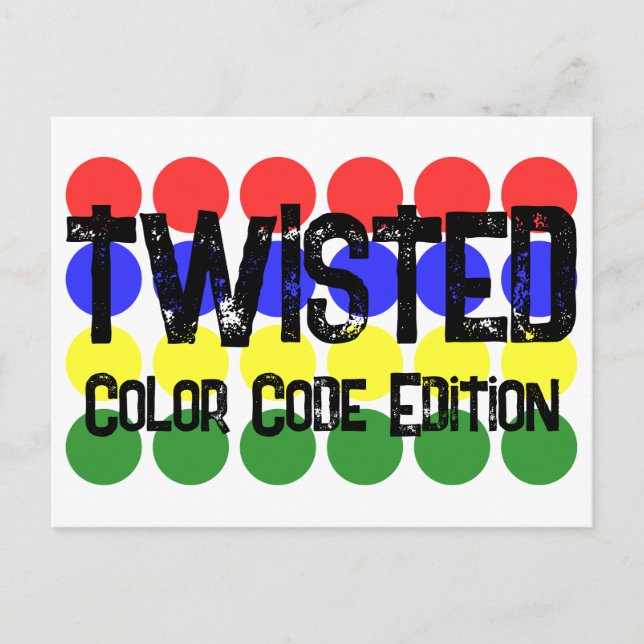 Regeringsupplaga Twisted Color Code Series Alien Helg Vykort (Framsida)