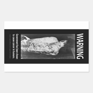 Regeringsvarningsmärke Rektangulärt Klistermärke