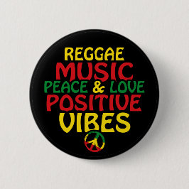 Reggadesign med positiva citattecken och reggae-fl knapp