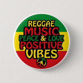 Reggadesign med positiva citattecken och reggae-fl knapp
