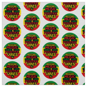 Reggadesign med positiva citattecken och reggae-fl tyg