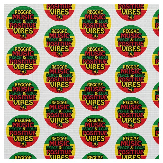 Reggadesign med positiva citattecken och reggae-fl tyg (Provkarta)