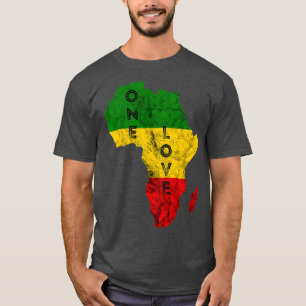 Reggae Afrika Karta Rasta Regae Music Rastafari Af T Shirt