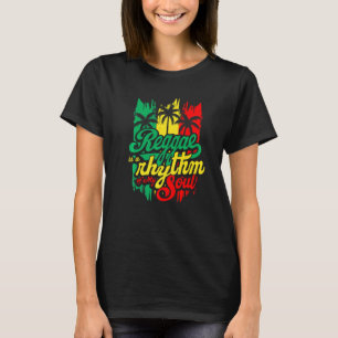 Reggae är en rytm av min själ Rastafari Flagga med T Shirt