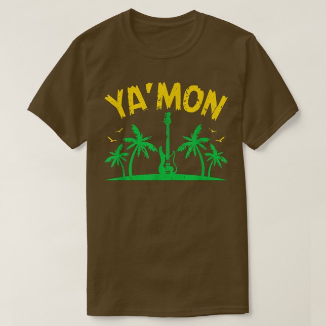 Reggae Bass Guitar Players Yamon T Shirt (Design framsida)