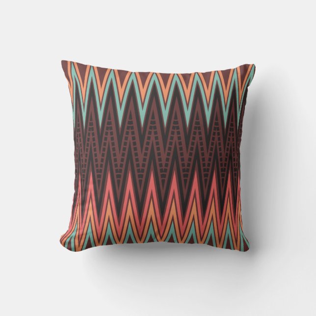 Reggae Bass Zig Zag Mönster Pillow Cushion Kudde (Framsida)