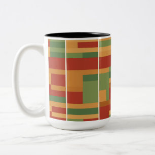 Reggae Boho Abstrakt Line Art Två-Tonad Mugg