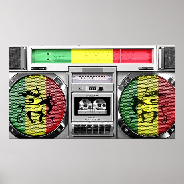 reggae boombox poster (Framsidan)