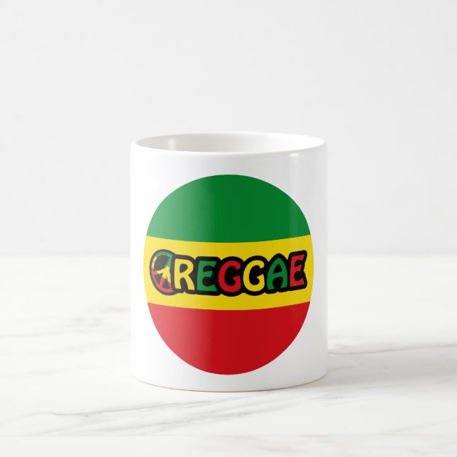 Reggae-design med reggae flagga färg kaffemugg (Center)
