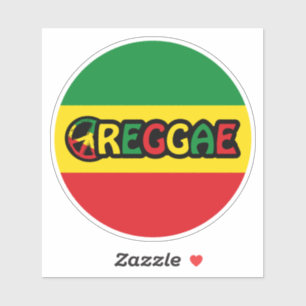 Reggae-design med reggae flagga färg klistermärken