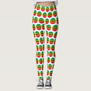 Reggae-design med reggae flagga färg leggings