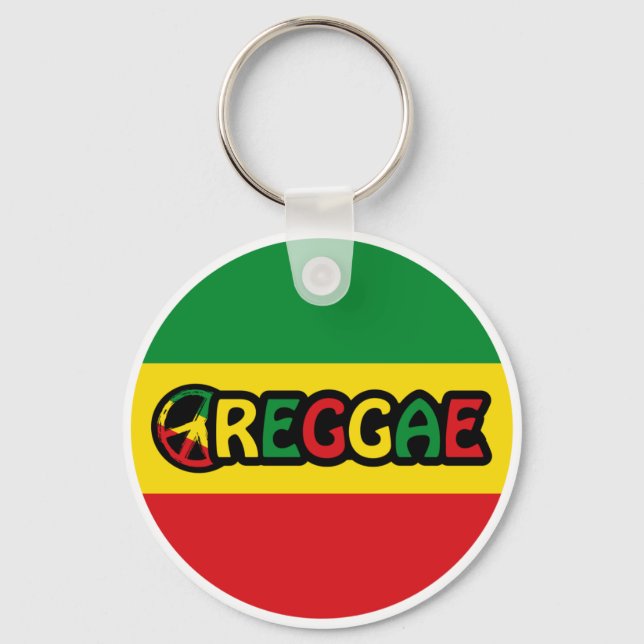 Reggae-design med reggae flagga färg nyckelring (Framsida)