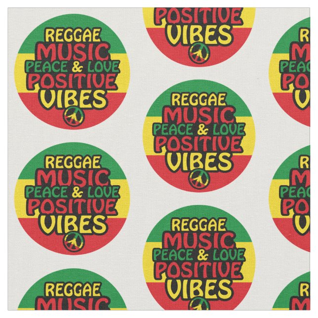 Reggae design with positive quotes and reggae flag tyg (Närbild)