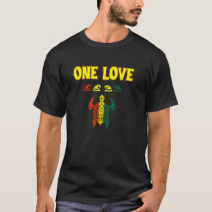 Reggae En Kärlek Hawaiiansk havssköldpadda för ön T Shirt