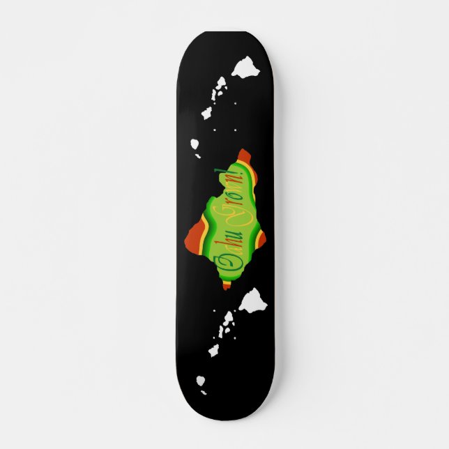 Reggae färgad Oahu skateboard (Framsida)