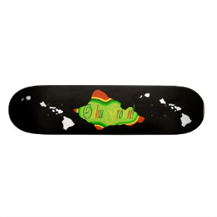 Reggae färgad Oahu skateboard