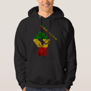 Reggae Fist Rasta Reggae Music One Kärlek Jamaica  Hoodie