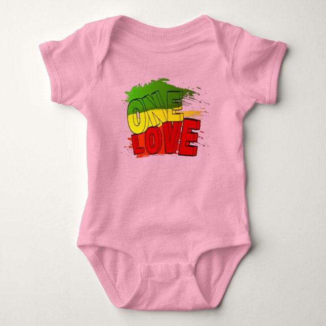 Reggae flagga, One Kärlek, Rasta T Shirt (Framsida)