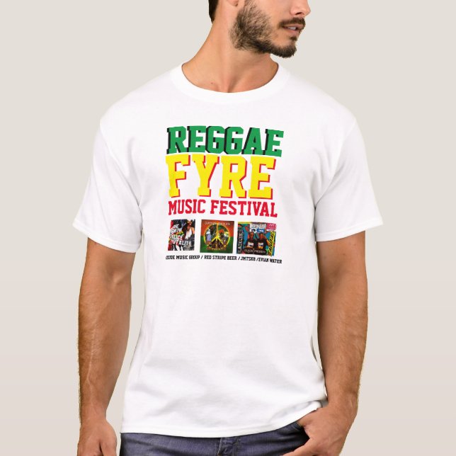 REGGAE FYRE JMT MUSIC T-Shirt (Framsida)