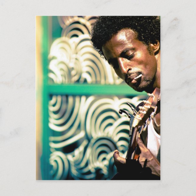 Reggae Guitar Man Vykort (Framsida)