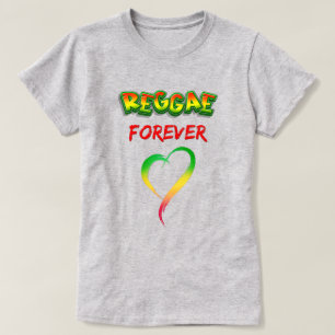Reggae-gult för evigt röd grönt t shirt