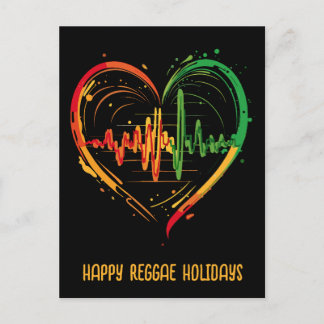 Reggae Heart Beat Anpassade Helg Vykort