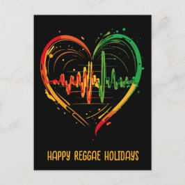 Reggae Heart Beat Anpassade Helg Vykort