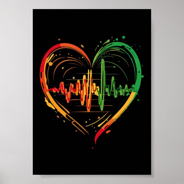 Reggae Heart Beat Poster (Framsidan)