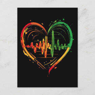 Reggae Heart Beat Vykort