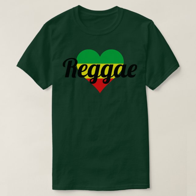 Reggae Heart T Shirt (Design framsida)