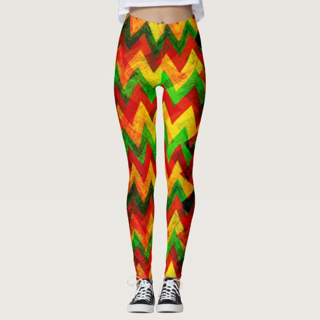 Reggae - Jah Rastafara - Power Yoga Leggings (Framsida)