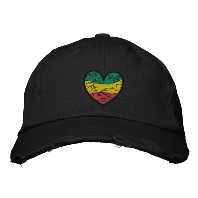 Reggae Kärlek Broderad Keps (Framsida)