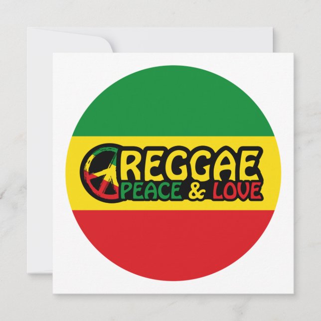 Reggae-konst med positiv ord Peace och Kärlek (Framsida)