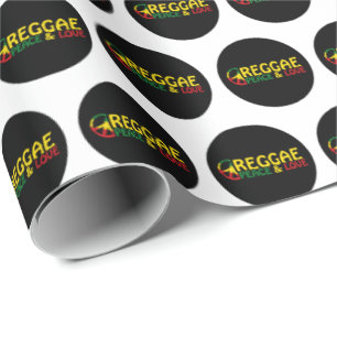 Reggae-konst med positiv ord Peace och Kärlek Presentpapper